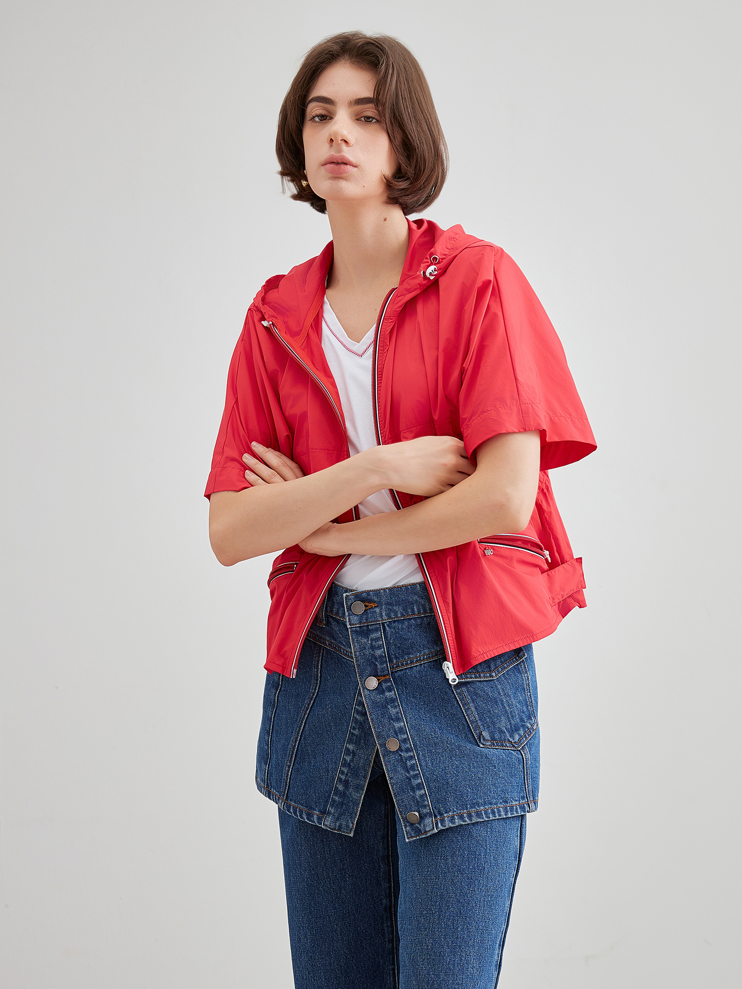 mi-tu蝙蝠袖風衣外套