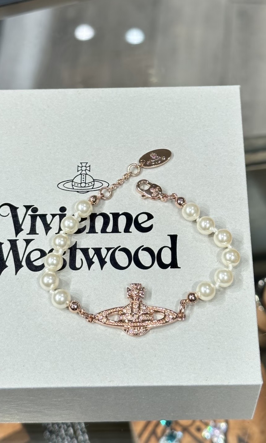 【2色入】Vivienne Westwood Mini Bas Relief系列 珍珠手鍊