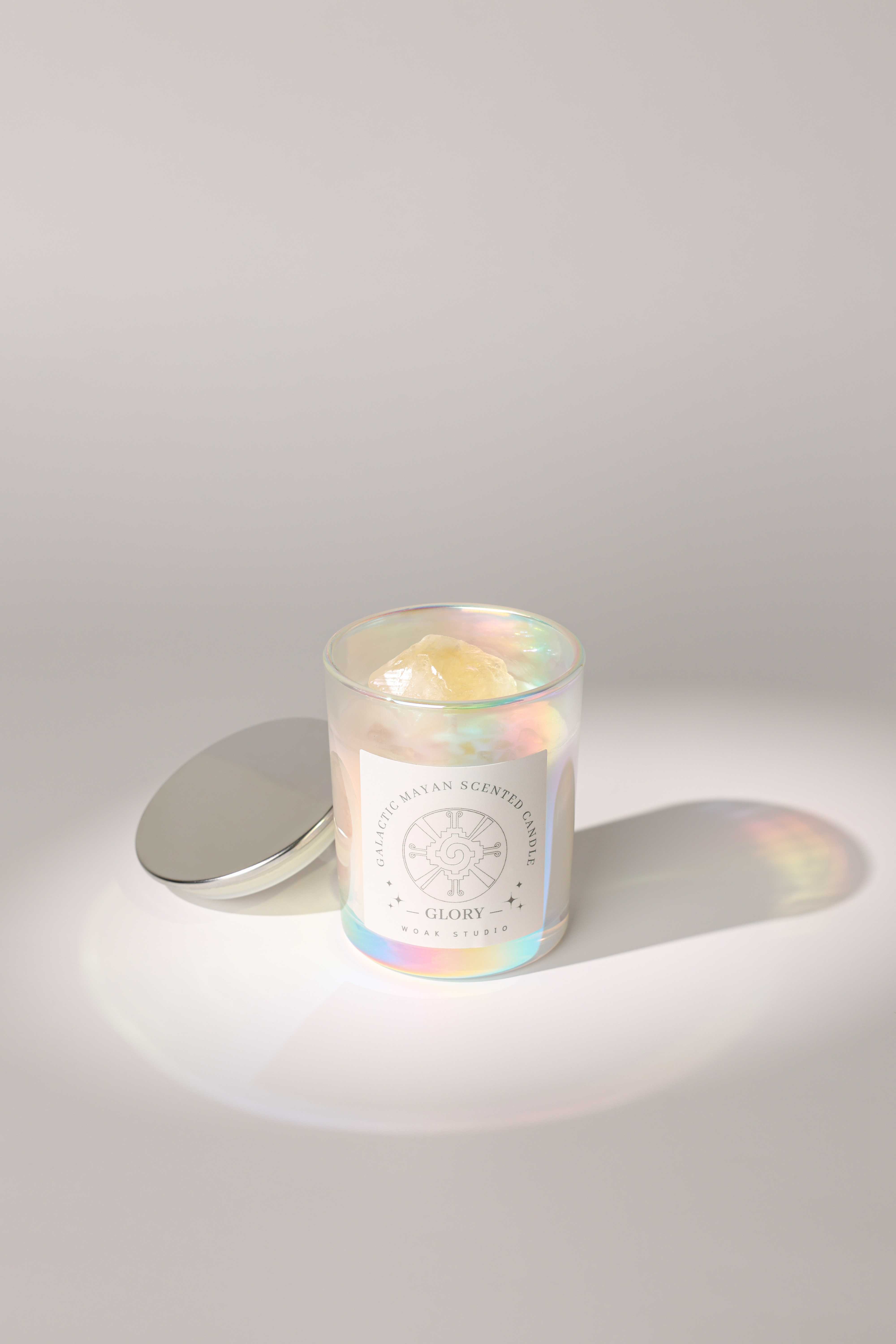 純精油｜水晶蠟燭 （光耀金）