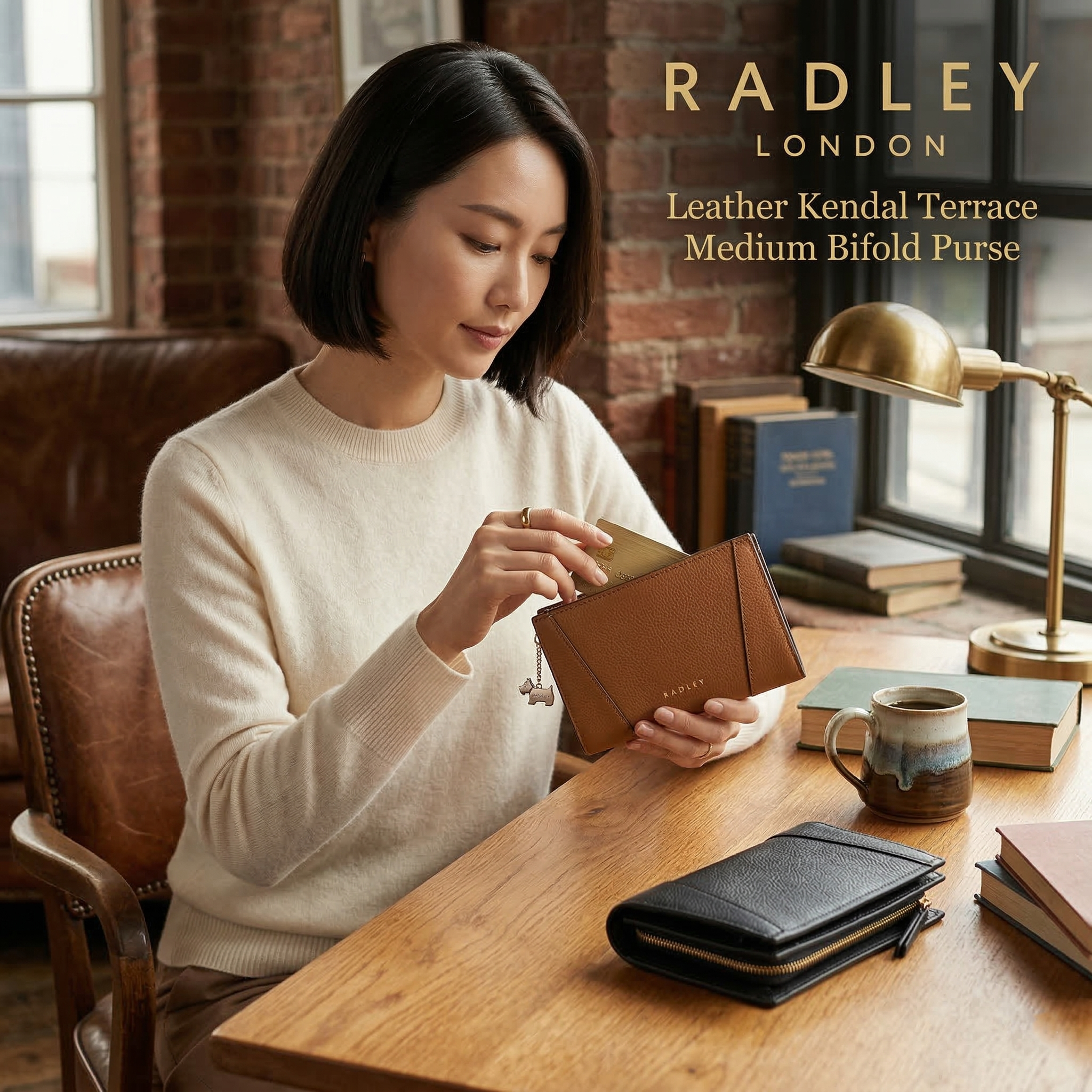 【預購】K031762 Radley London Kendal Terrace 皮革中型對摺短夾