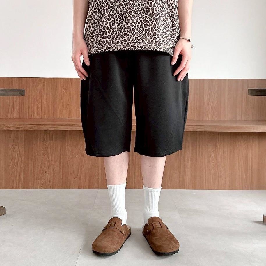 車線造型剪裁彎刀棉短褲 1793
