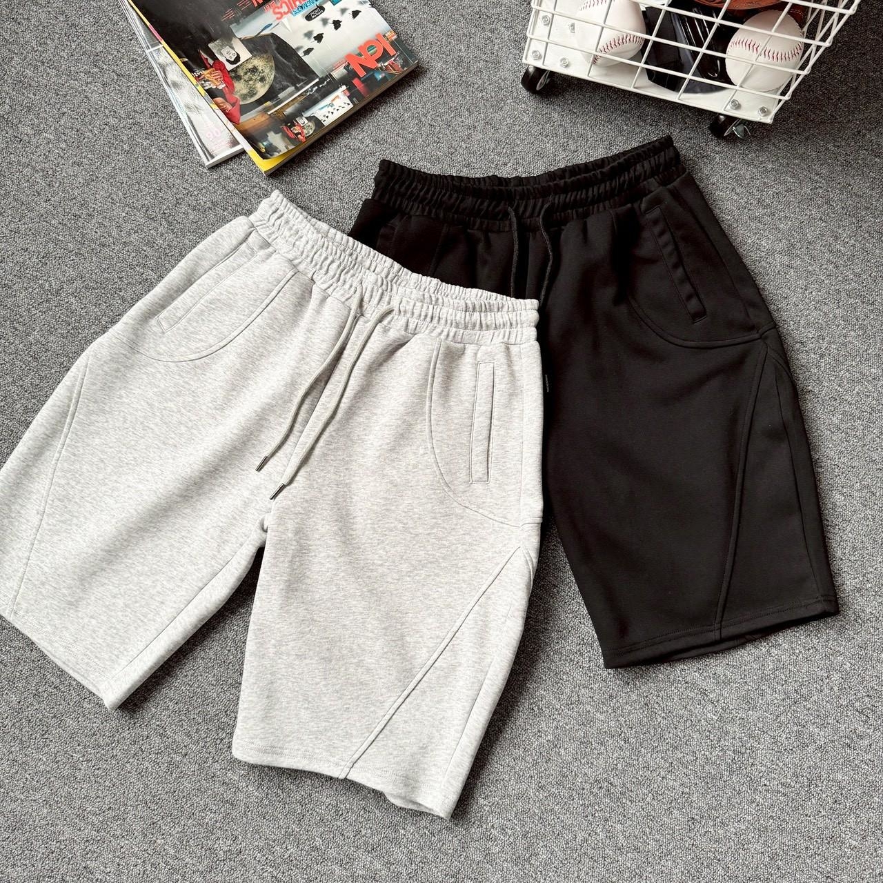 車線造型剪裁彎刀棉短褲 1793