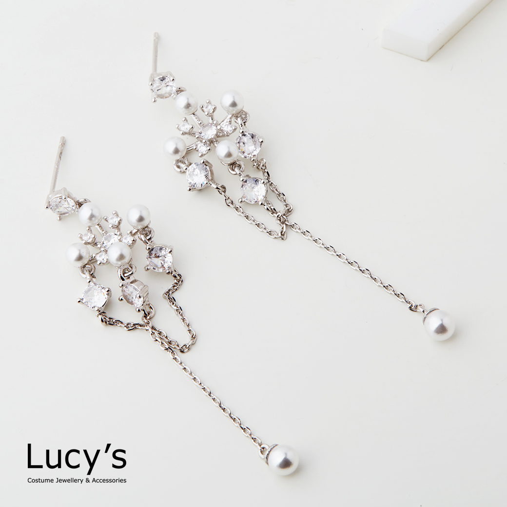 珍鑽流蘇 耳環 (三色) (127105/127106/127107)