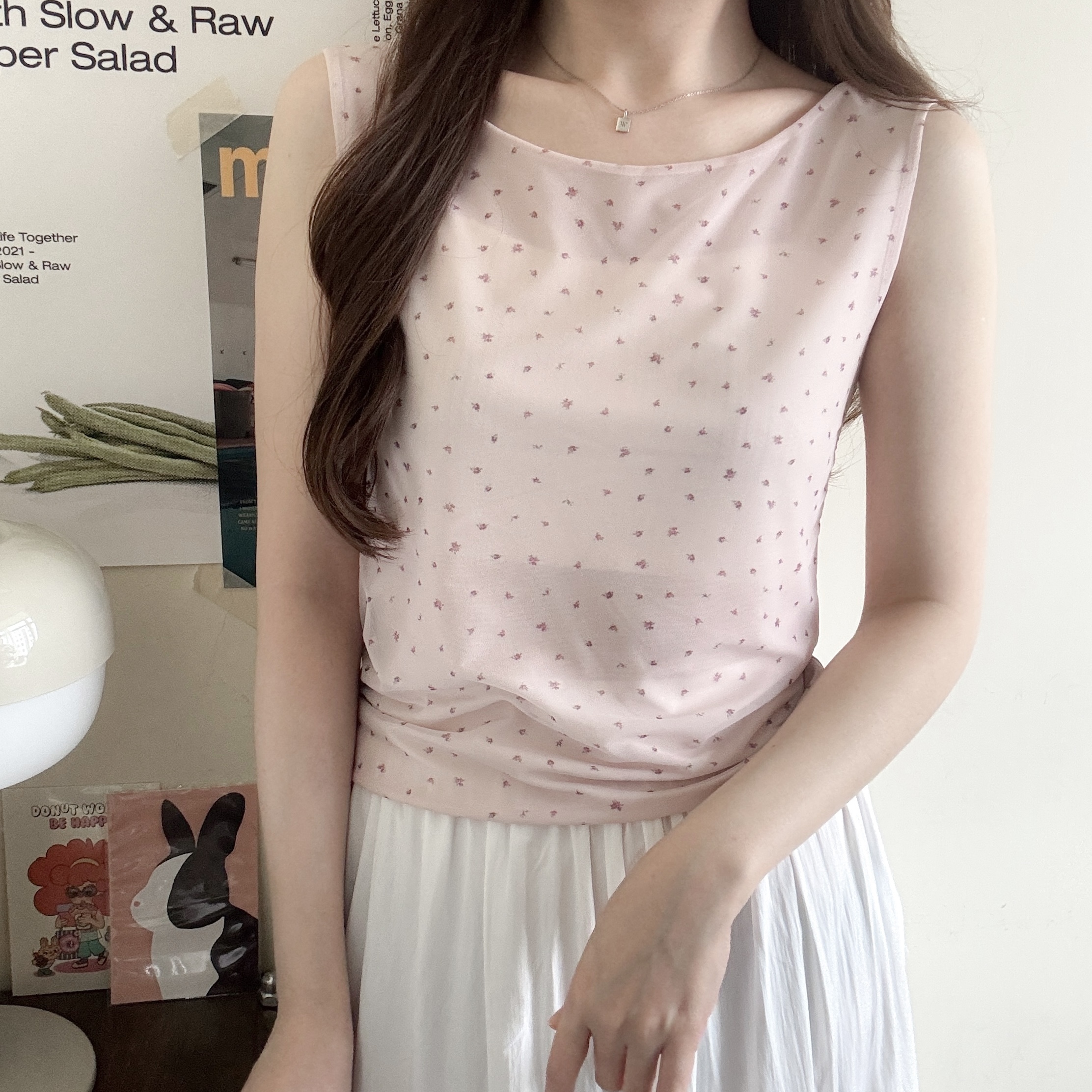 小碎花圖案背心