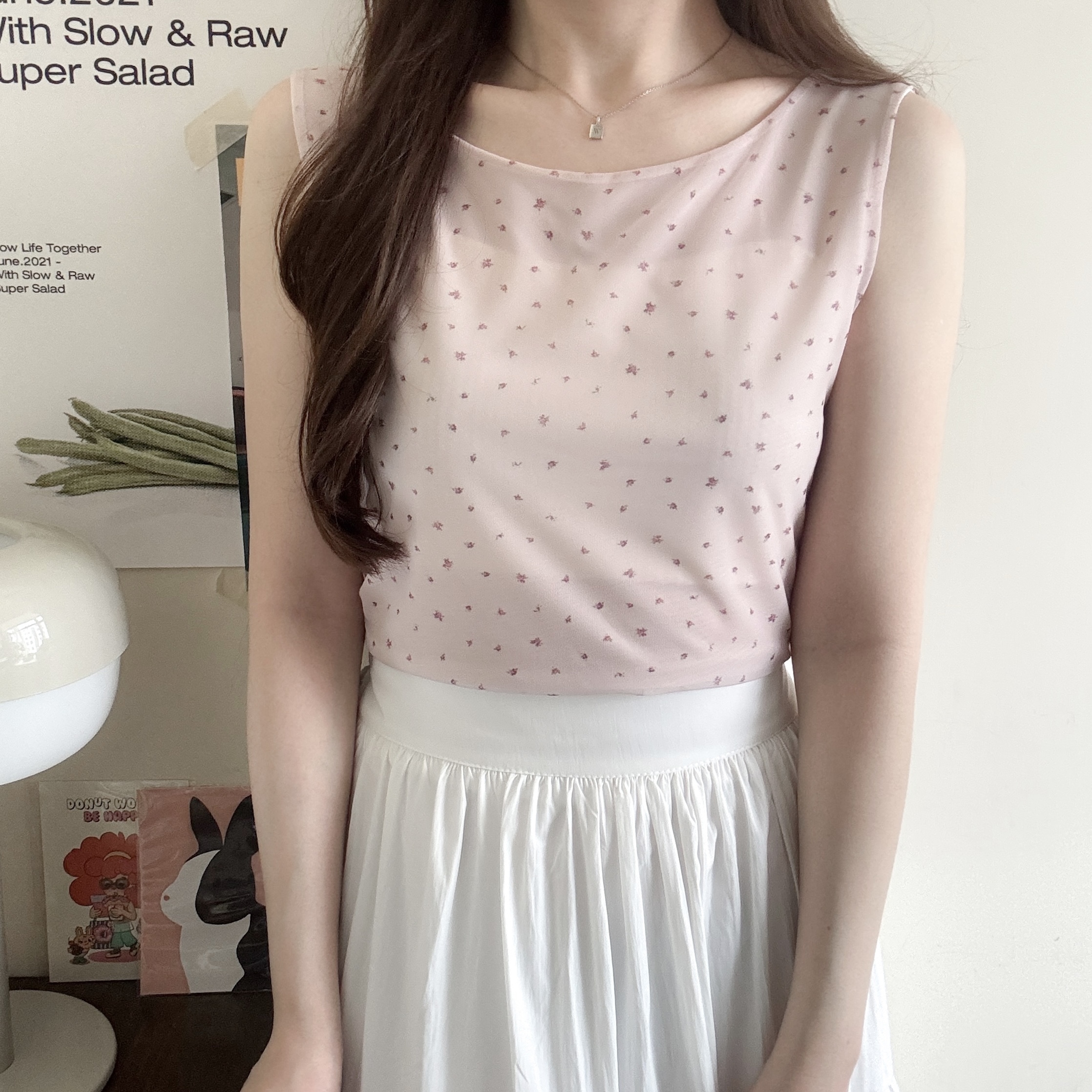 小碎花圖案背心