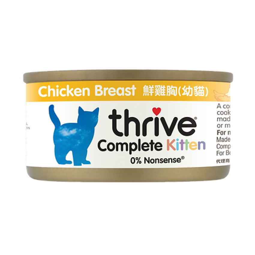 Thrive 脆樂芙 貓貓主食罐 幼貓 鮮雞胸配方 (75g x 12罐)