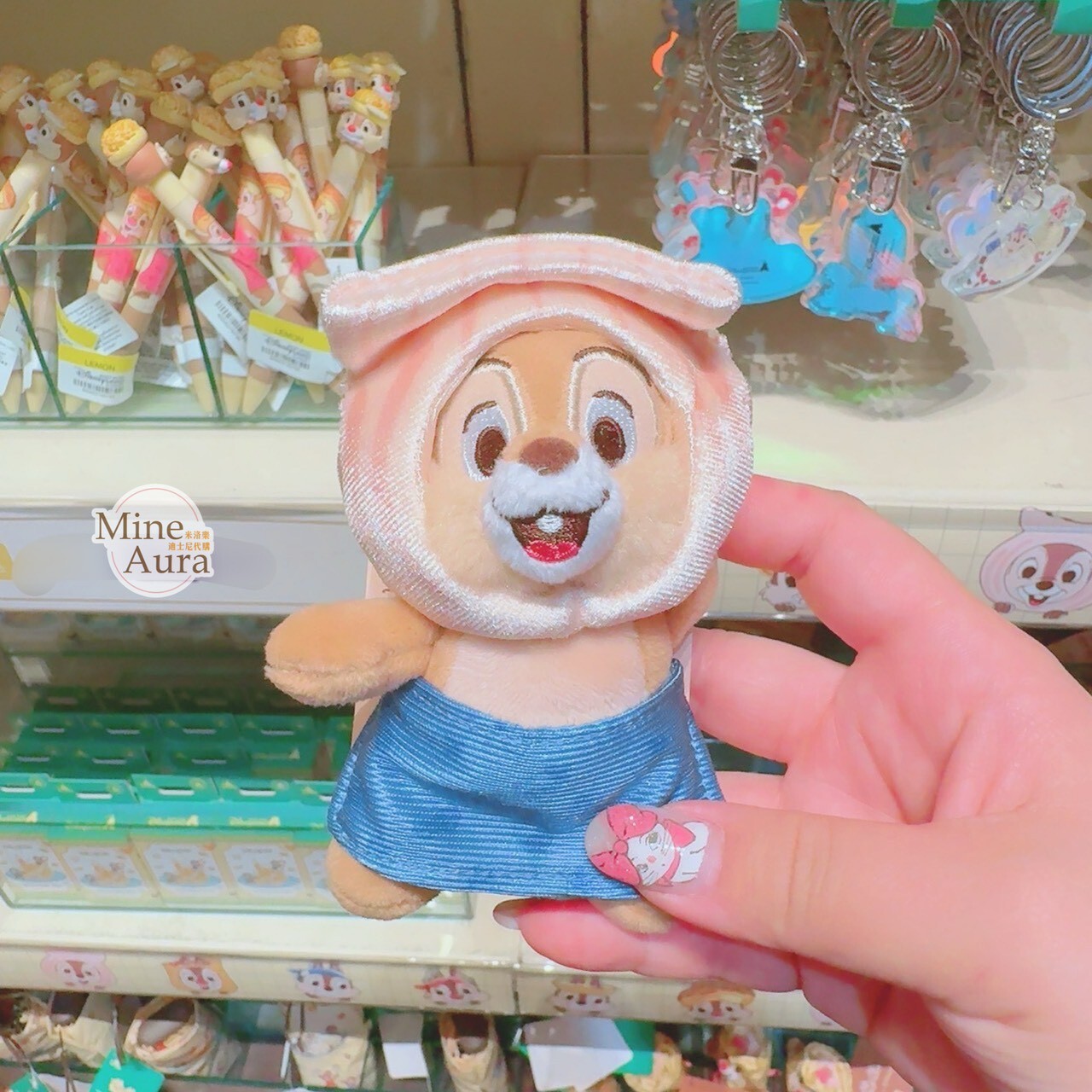 港式美食系列 黑鼻 奇奇 Chip 磁鐵 絨毛 娃娃 公仔 奇奇蒂蒂 Chip 'n Dale -香港迪士尼樂園