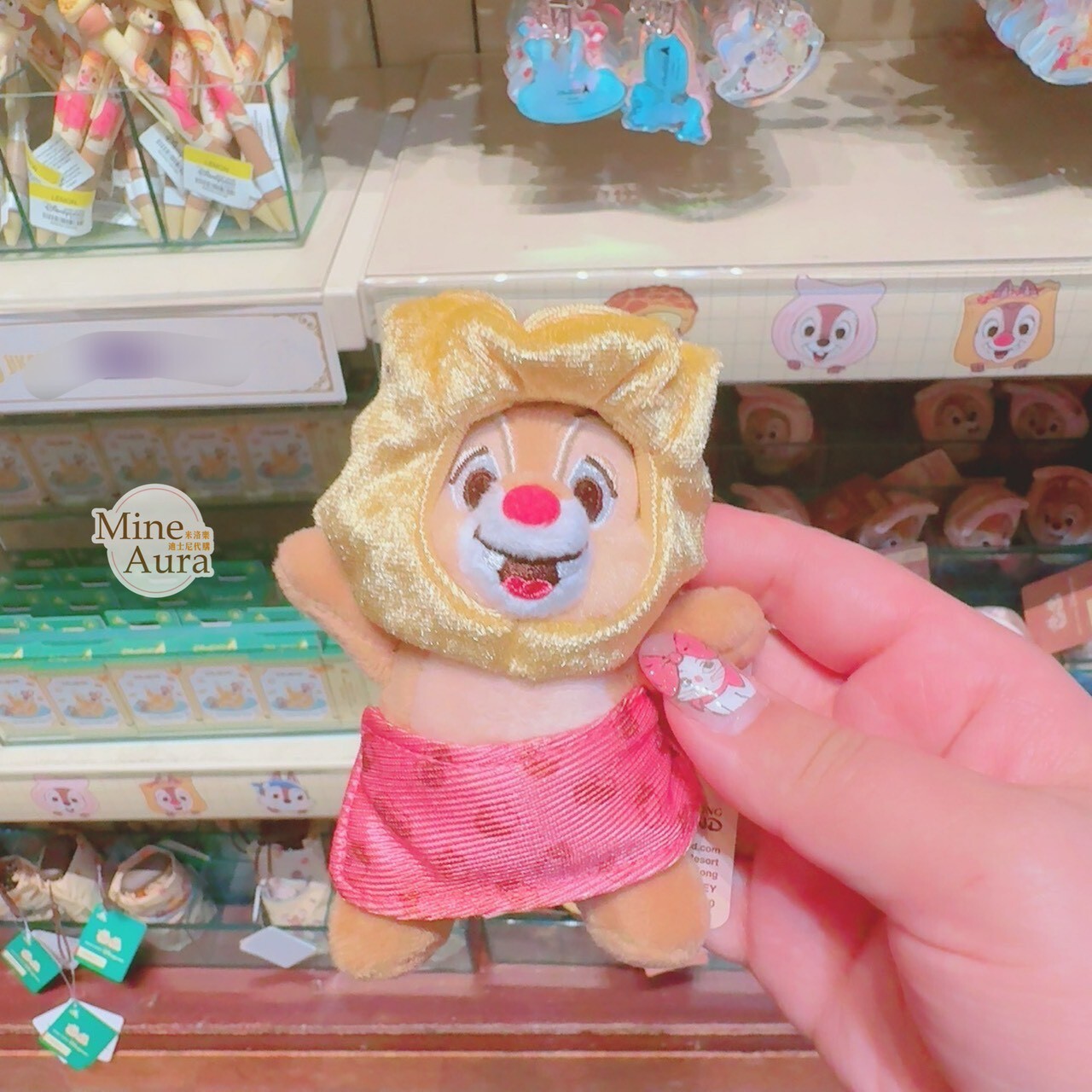 港式美食系列 紅鼻 蒂蒂 Dale 磁鐵 絨毛 娃娃 公仔 奇奇蒂蒂 Chip 'n Dale -香港迪士尼樂園