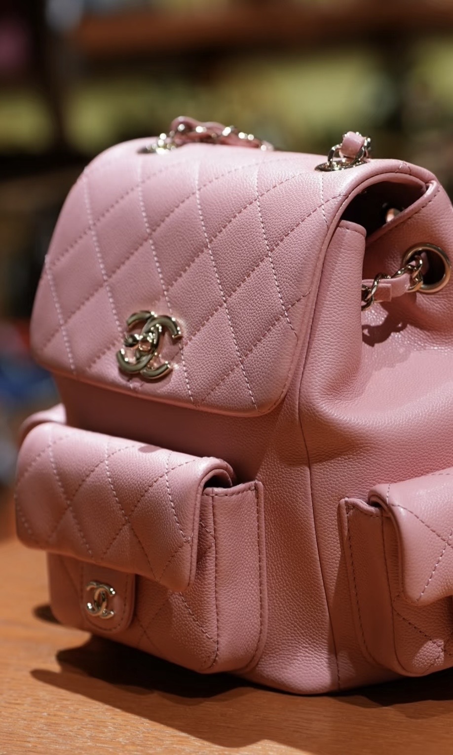 Chanel Duma 25S背囊 櫻花粉