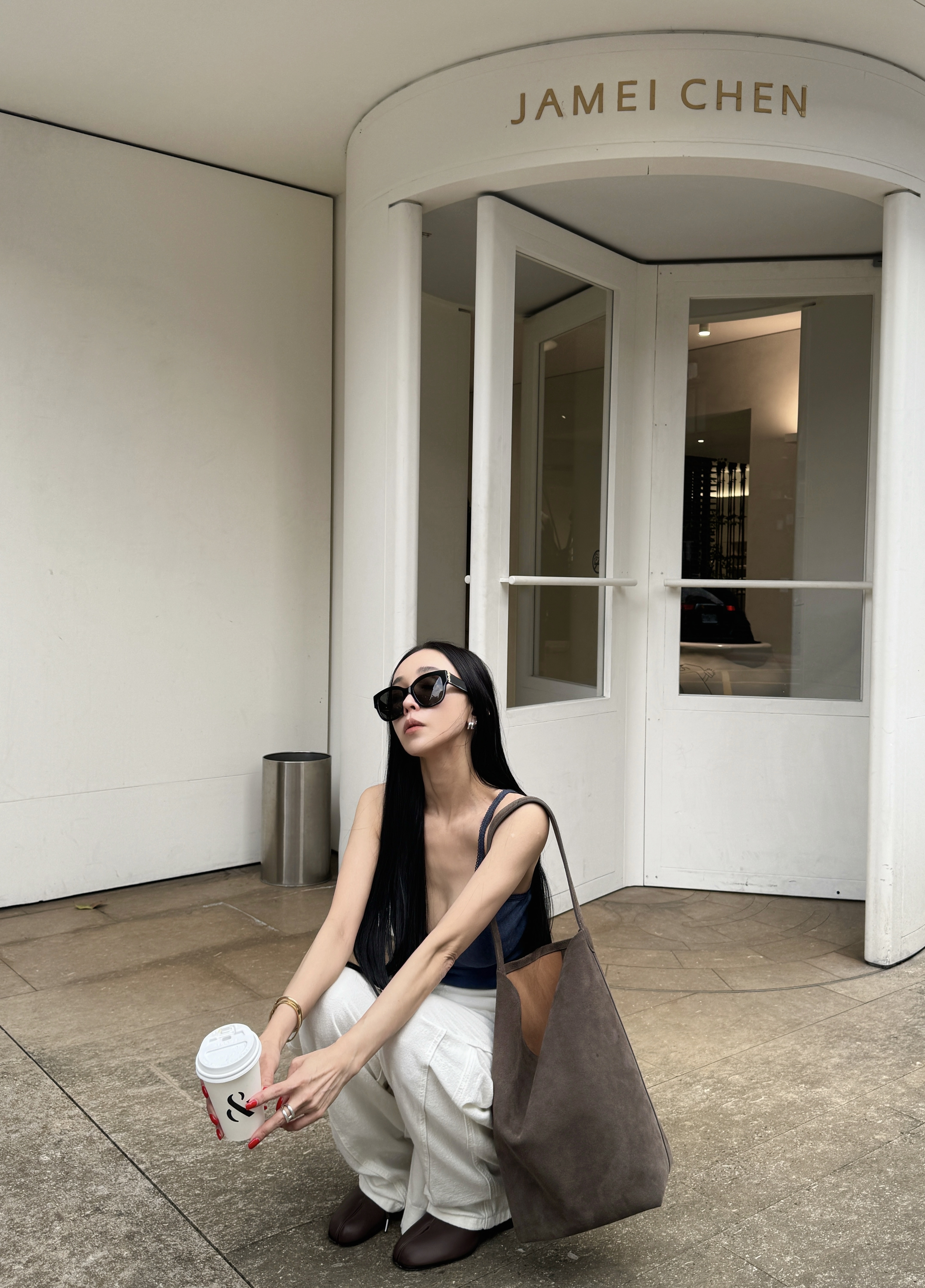 真麂皮水桶包(大號)