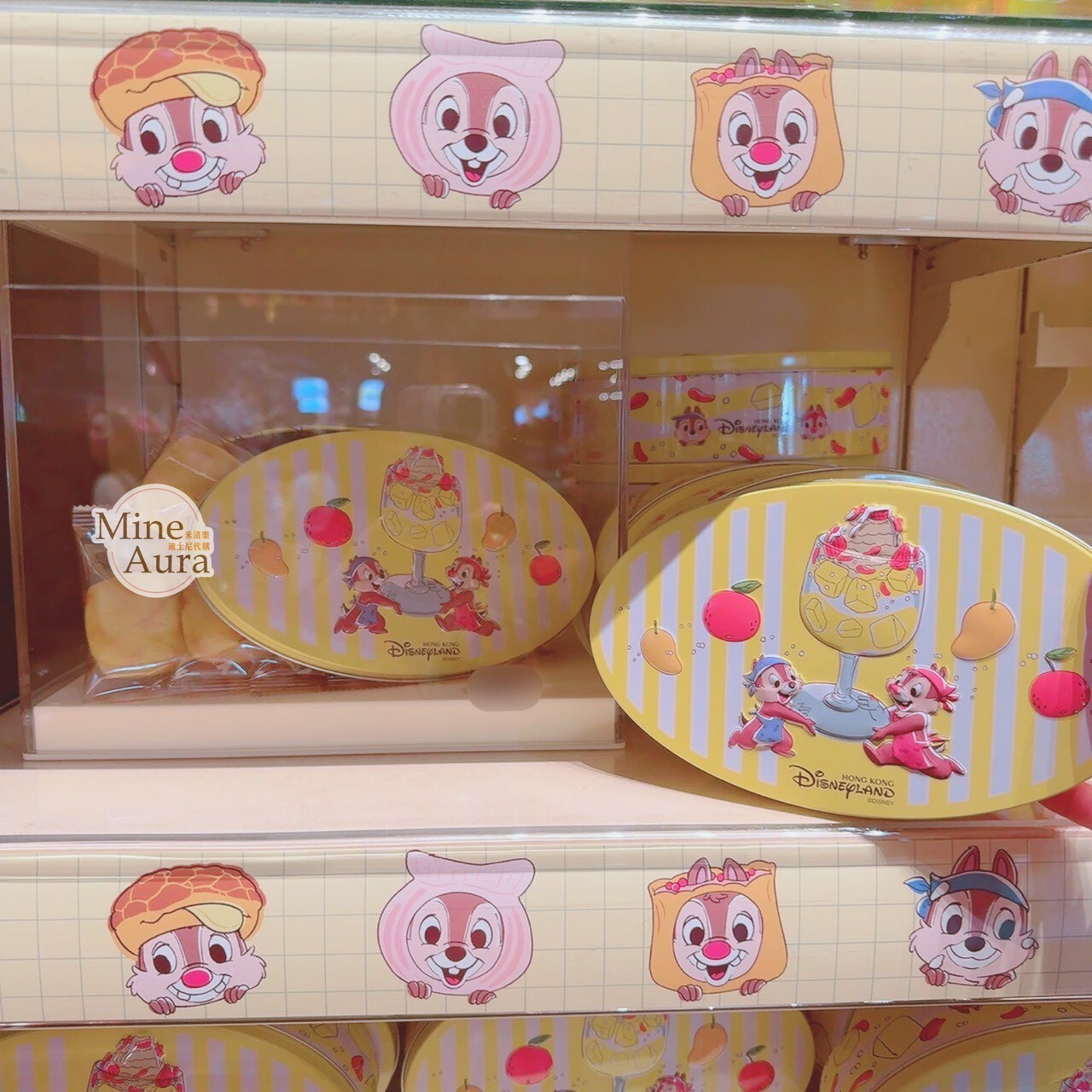 港式美食系列 奇奇蒂蒂 Chip 'n Dale 餅乾 鐵盒 -香港迪士尼樂園