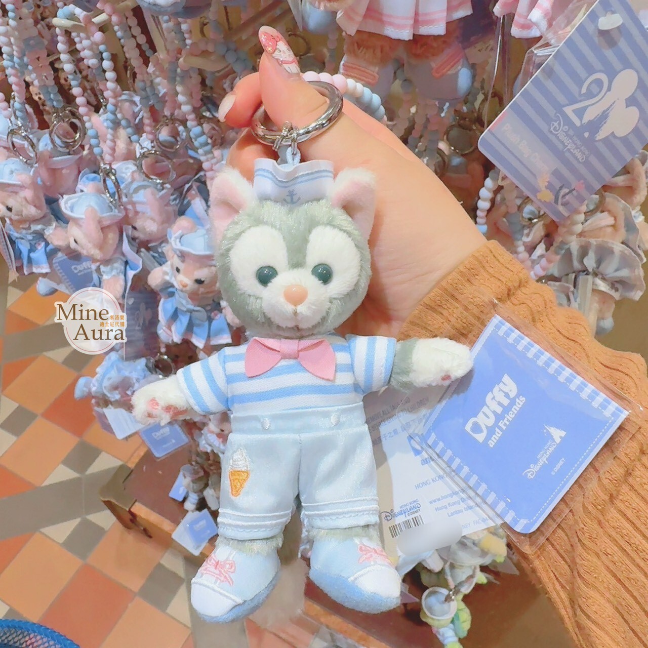 2026 春日啟航 達菲 Duffy 與好友 傑拉托尼 畫家貓 Gelatoni 絨毛 吊飾 鑰匙圈 -香港迪士尼樂園