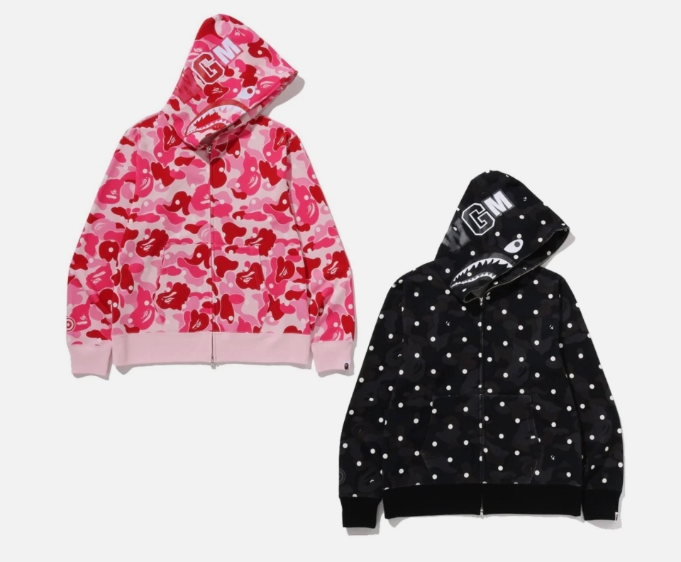 BAPE ABC DOT SHARK FULL ZIP HOODIE 點點 鯊魚外套 1L80115302