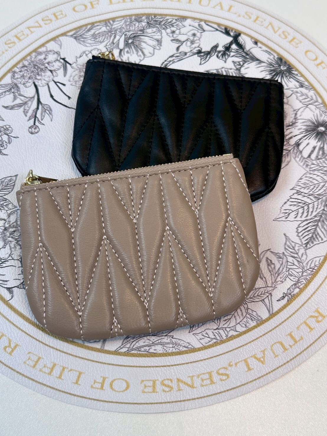 （A) 抓皺羊皮零錢包(買一送一2色) - M888 #1703HB