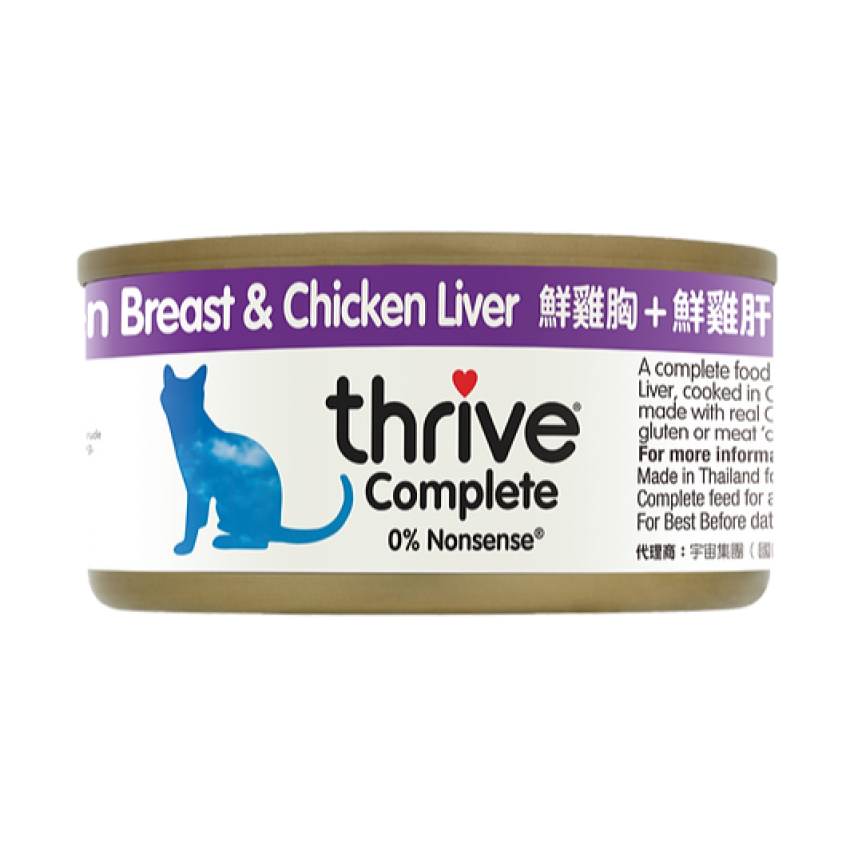 Thrive 脆樂芙 貓貓主食罐 雞肉+雞肝 配方 (75g x 12罐)