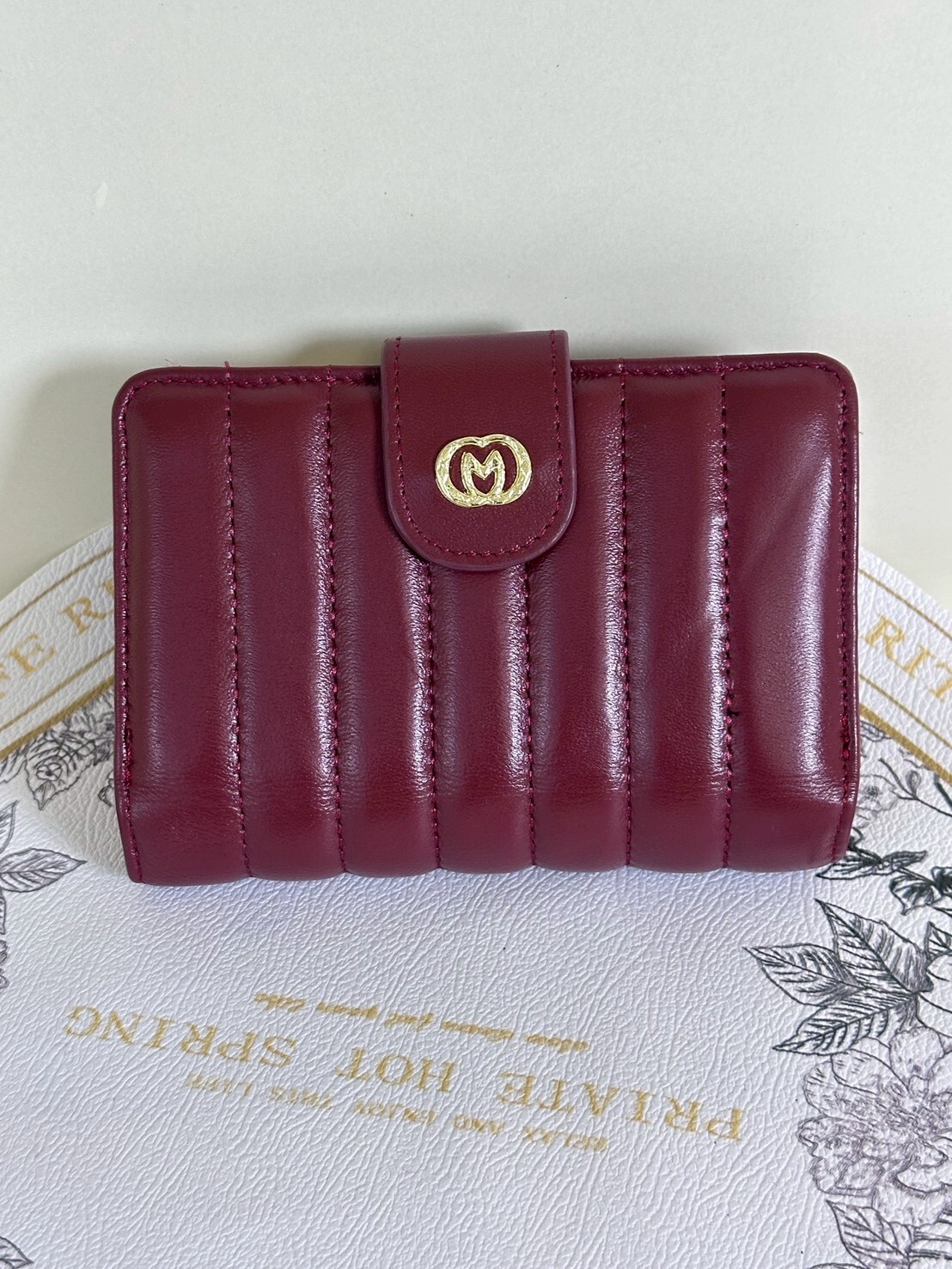 （D)  羊皮線條質感中夾 - MD6951 #1703HB