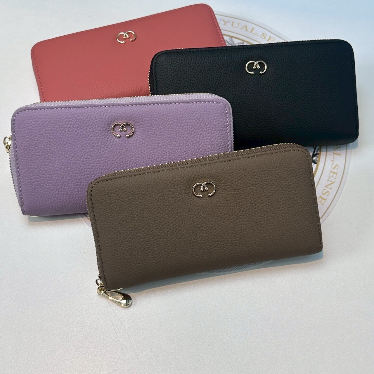 （I)  牛皮拉鍊式長夾(送MD428同色) - MD429  #1703HB