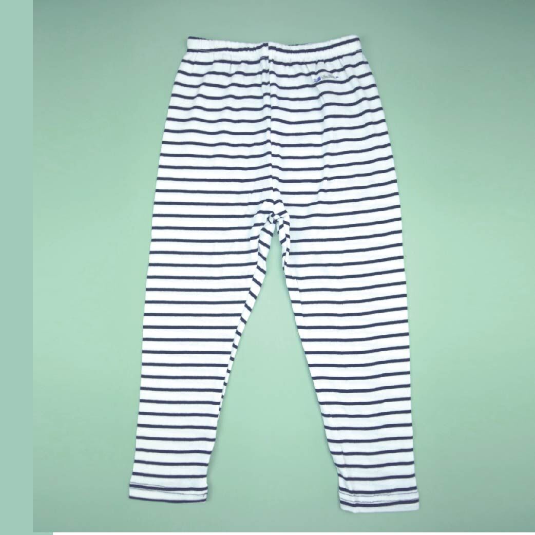 小三福 三福 100%純棉兒童羅紋小長褲 黑白條 特價 $80