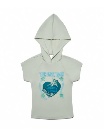 LUSIVE WORKSHOP YOUR SWEET LOVIN HOODED TEE (淺綠)