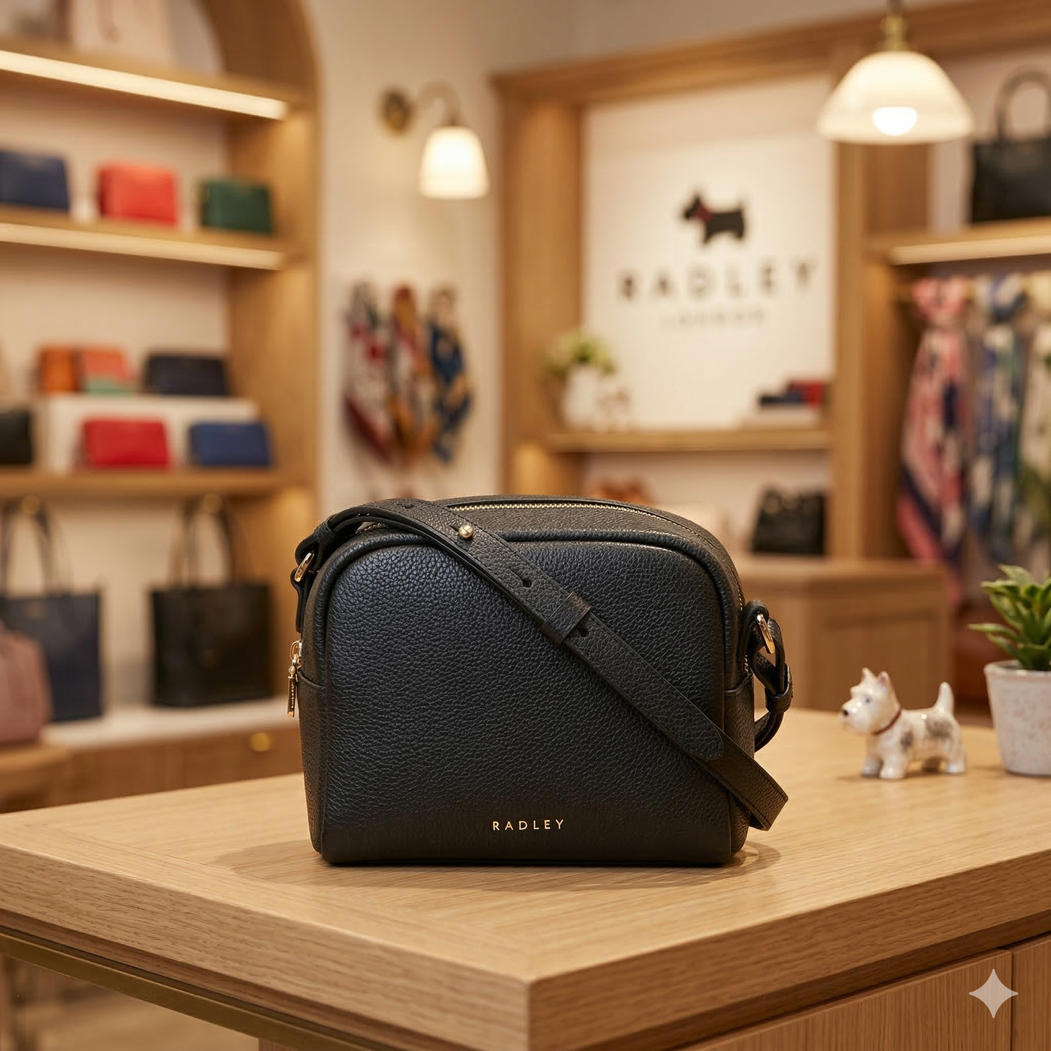 【預購】K031770 Radley London The Daily 皮革小型圓角拉鍊斜揹包