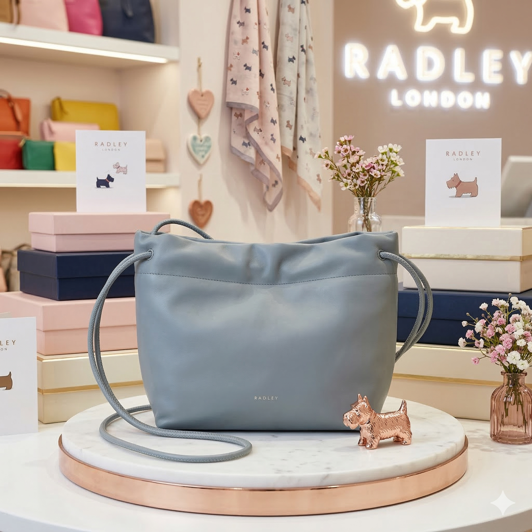 【預購】RADLEY LONDON H031736 全皮革中型開放式斜揹袋