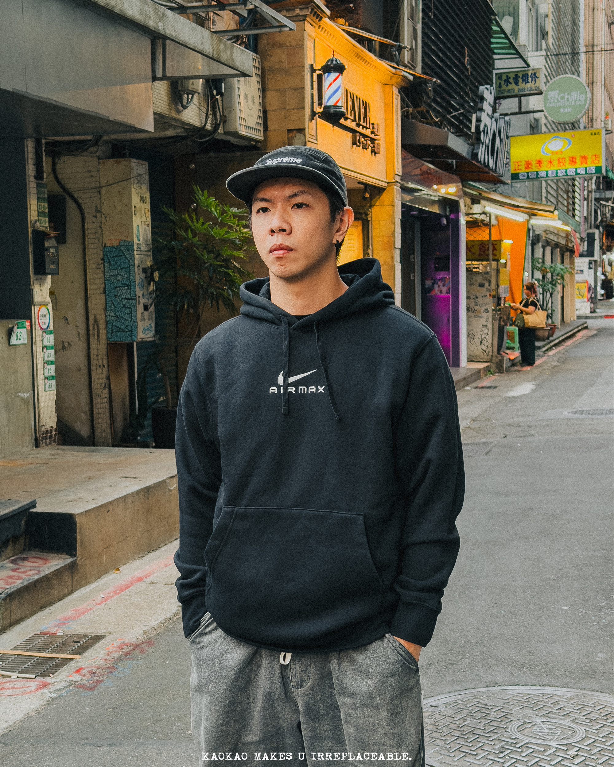 NIKE Air max 休閒加絨帽T 男 連帽上衣【HQ2970-010】