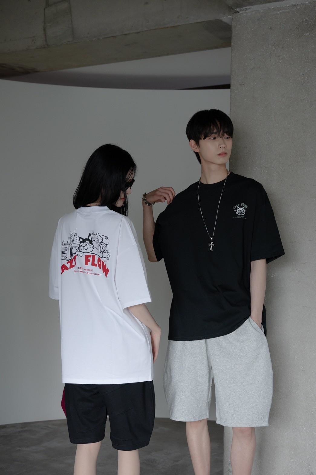 【涼感系列】慵懶貓咪印花短T 81166