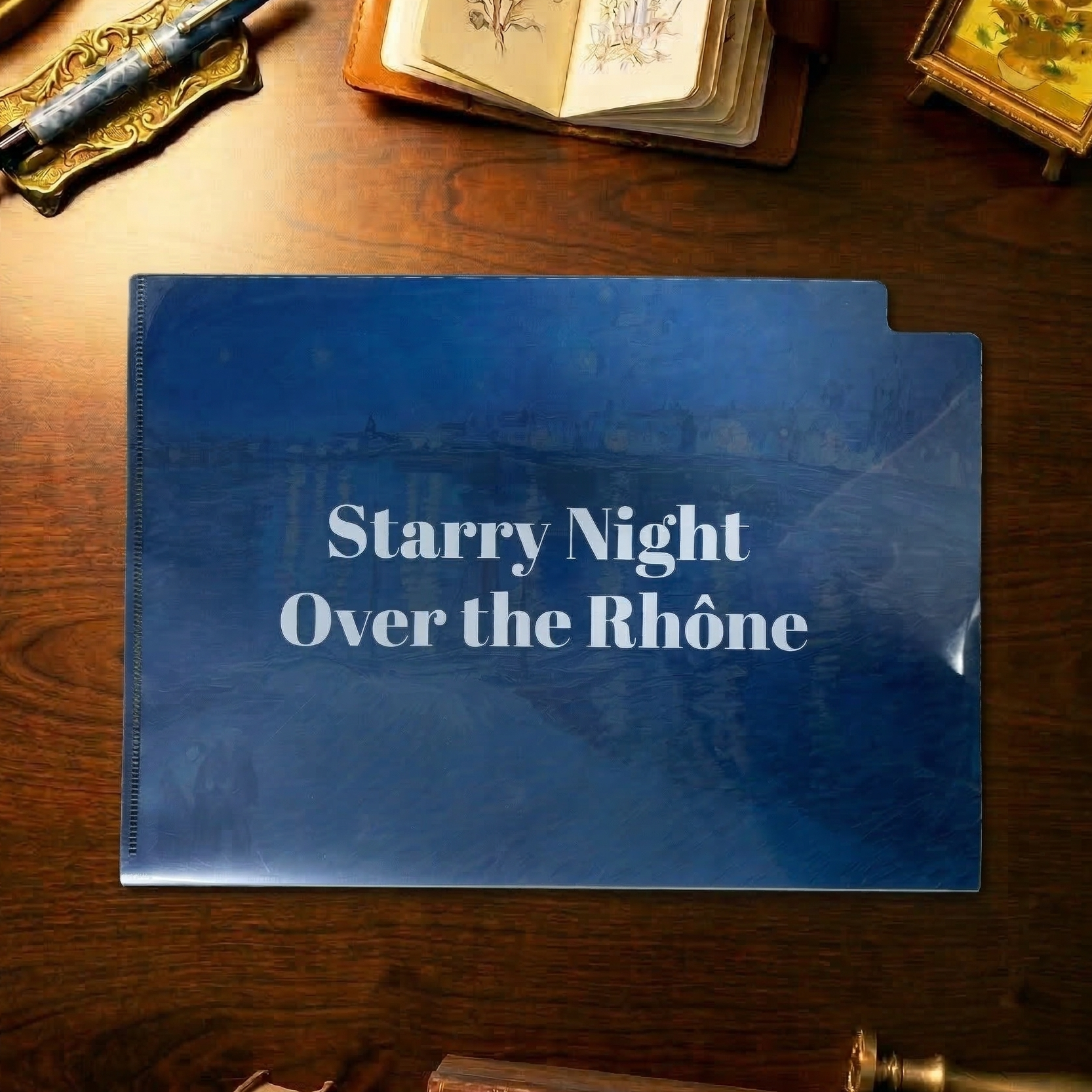 印象派 三層Ｌ夾｜ 梵谷《隆河上的星夜》
