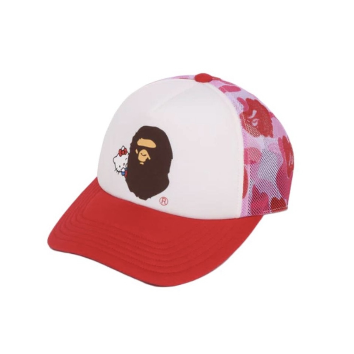 A BATHING APE X SANRIO ABC CAMO  HELLO KITTY 三麗鷗 聯名  網帽 -1M23280902