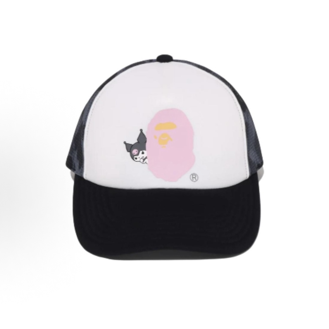 -(B3b01)-A BATHING APE X SANRIO ABC CAMO  三麗鷗 聯名 酷洛米 網帽 -1M23280901