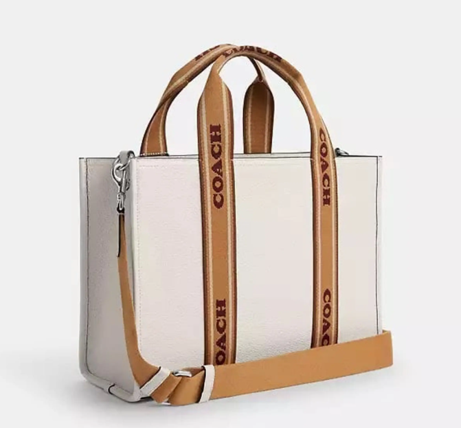 [S] COACH SV/CHALK MULTI CU997 LTH WB SMTH TOTE, 196395420995 (SCO1197)