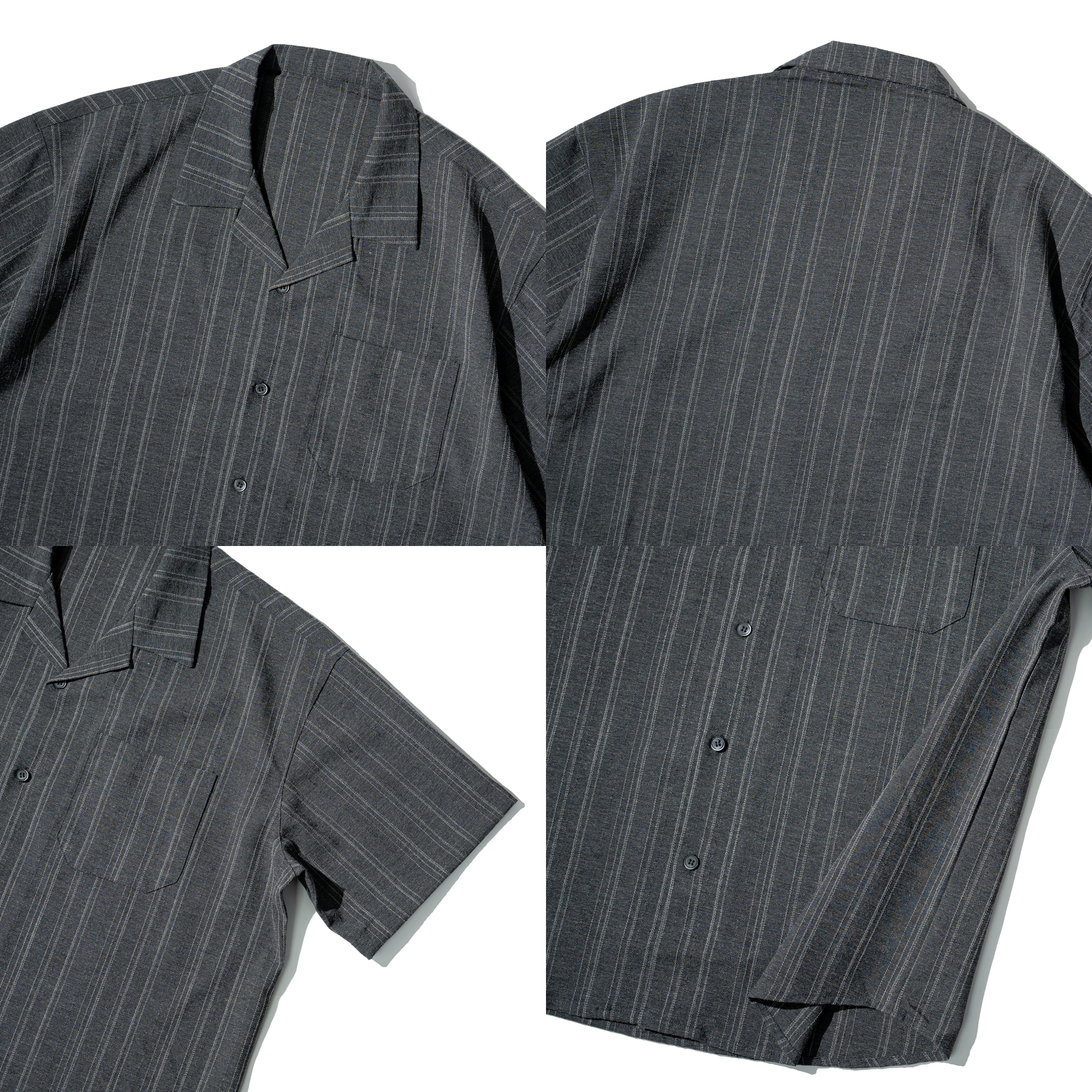 Cuban Stripe Shirts 古巴領 條紋 短袖襯衫 [FT501]