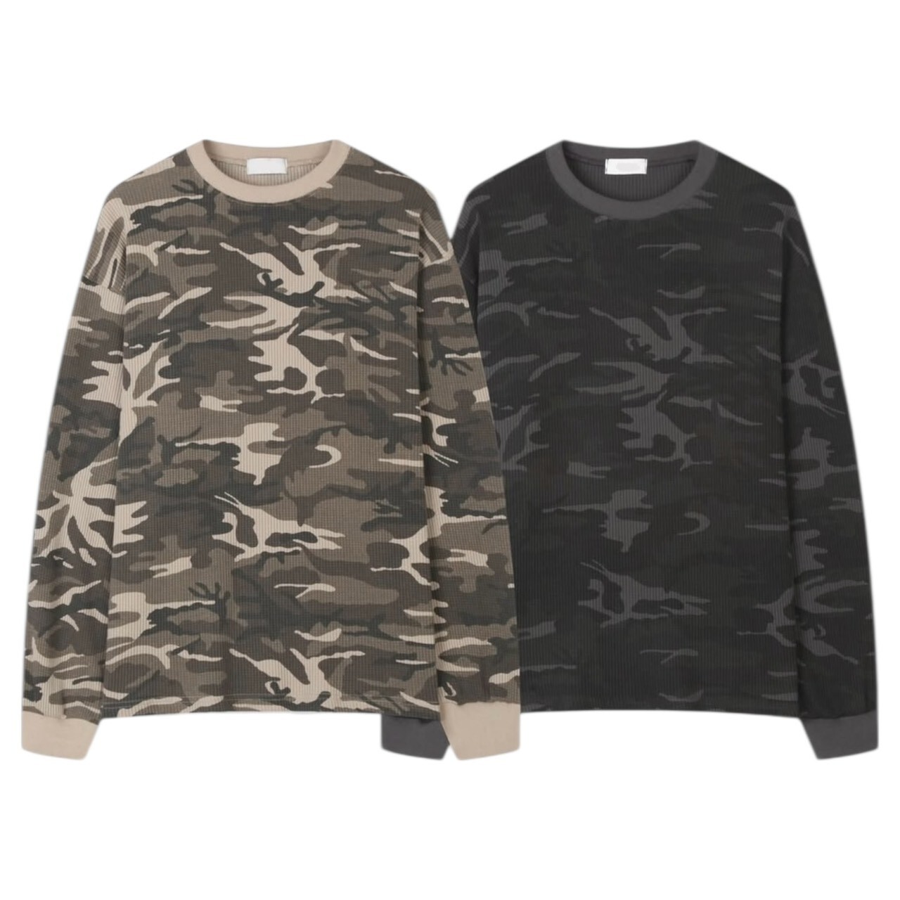 《K》野戰迷彩華夫格薄長T