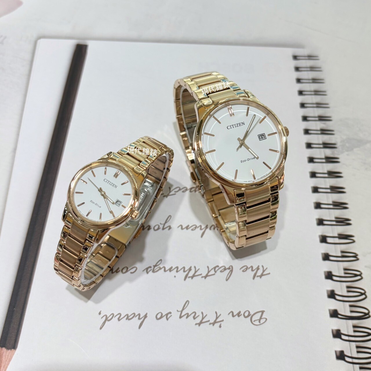 【CITIZEN 星辰】簡約經典對錶EW2313-93A(28mm)/BM6973-97A(35mm) 現代鐘錶