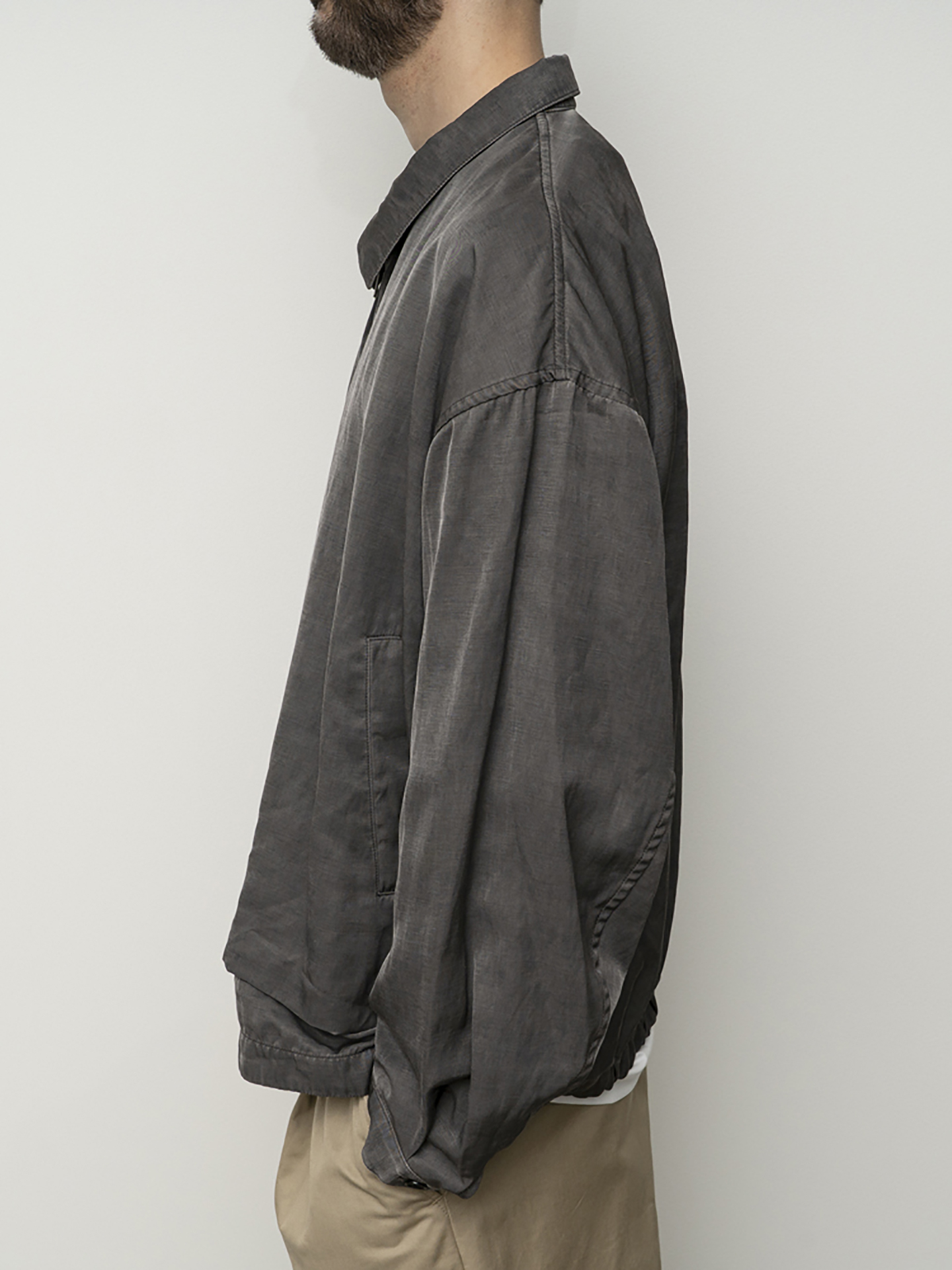 Still By Hand Pigment Print Zip Up Blouson BL05261