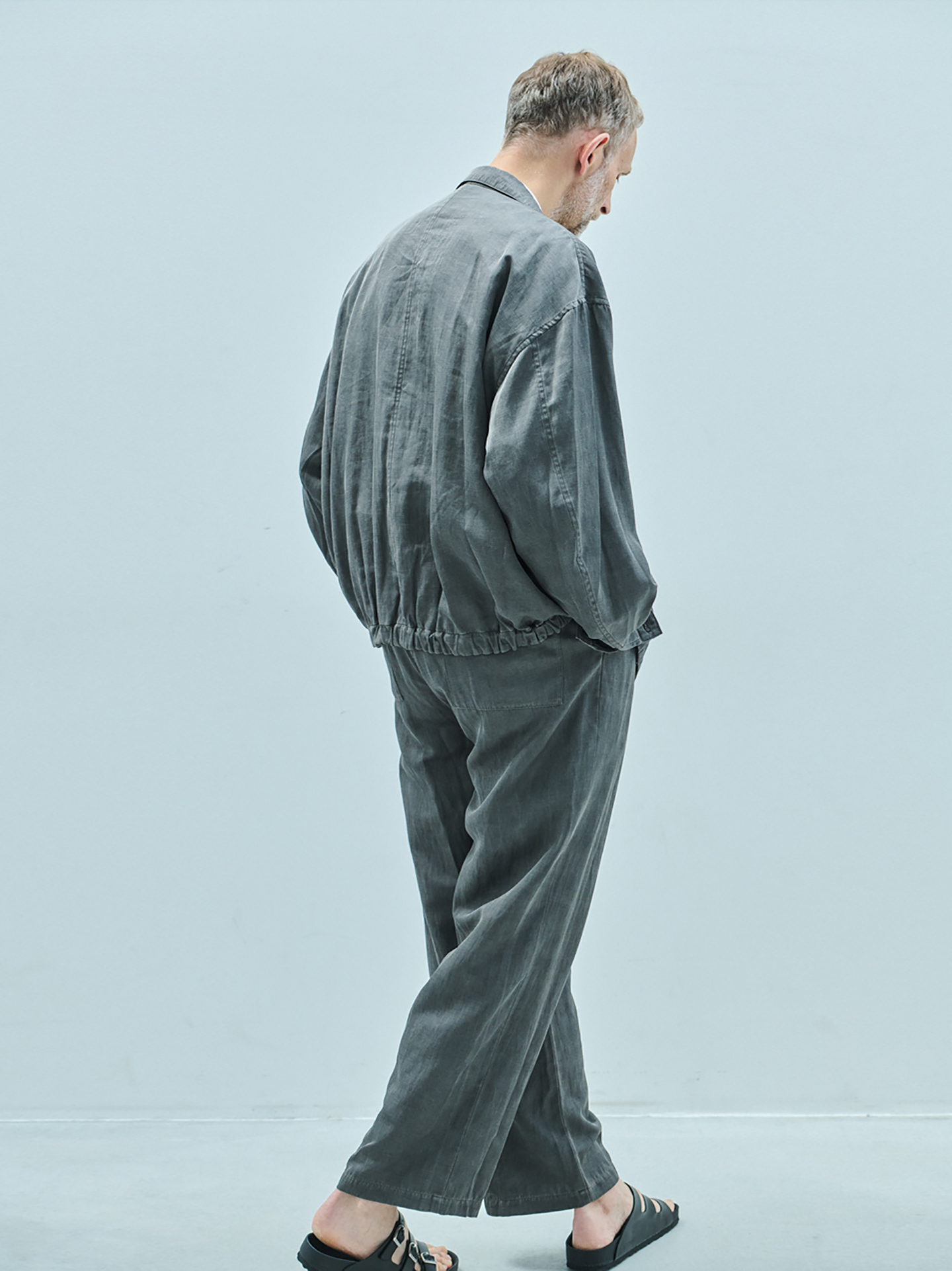 Still By Hand Pigment Print Zip Up Blouson BL05261