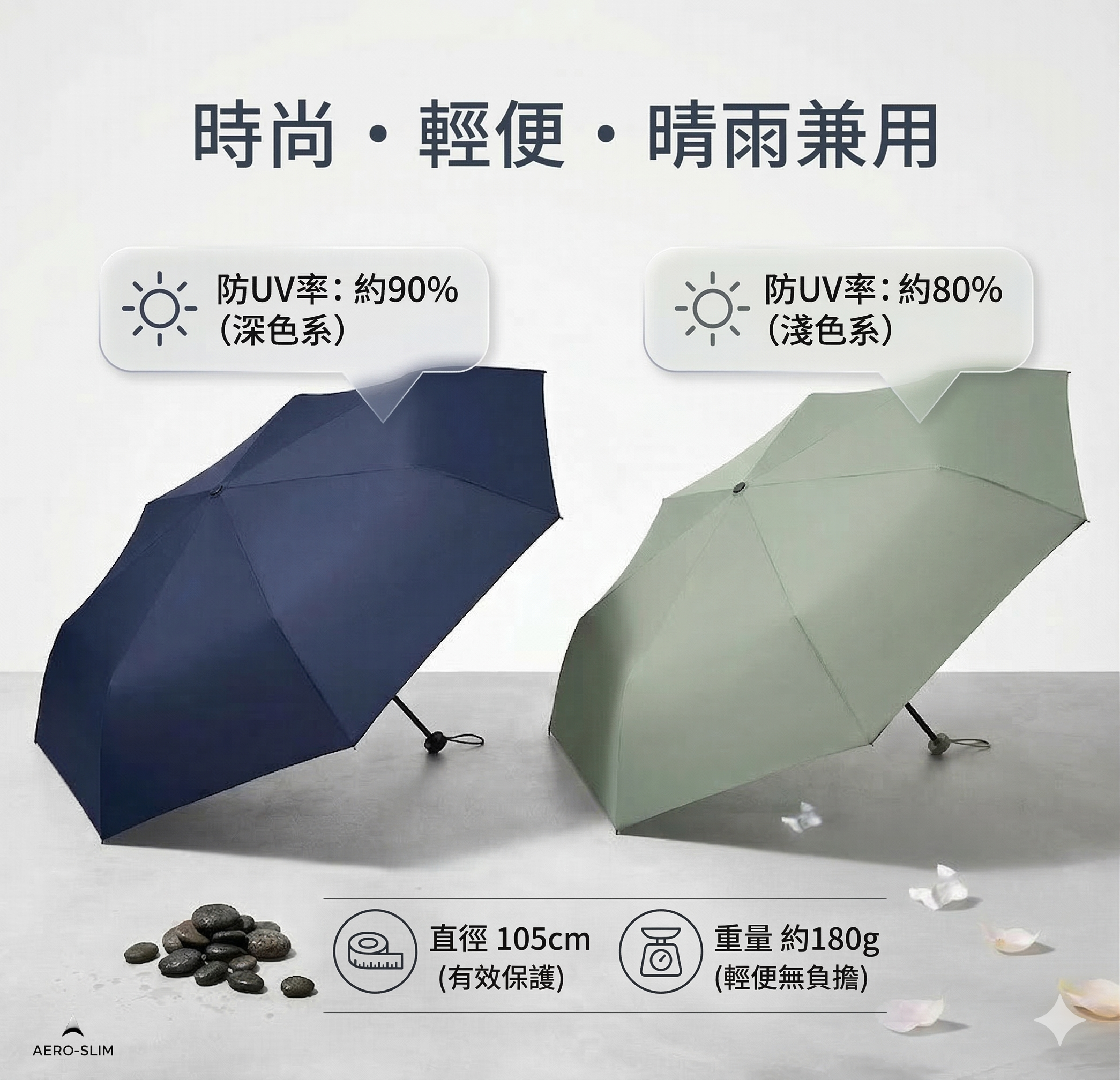 【直播】W.P.C LX031726 輕量大直徑碳纖維縮骨遮