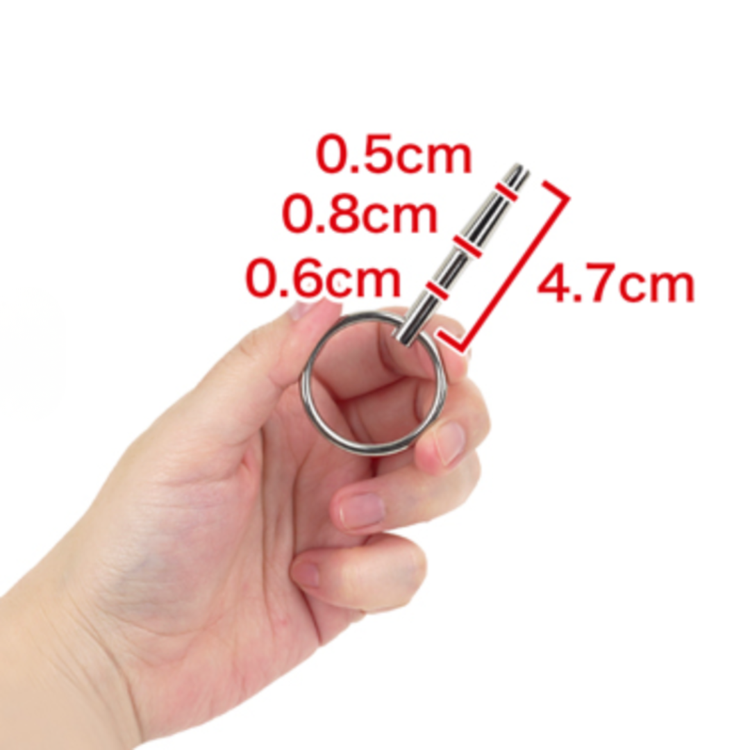 Fuji World - The Menlickan Easy 短款中空金屬尿道塞 (初學者用)