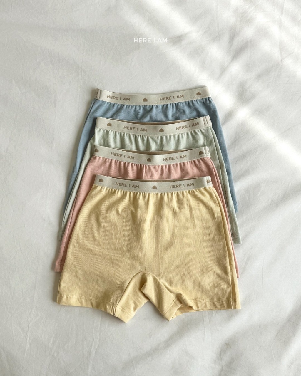 正韓夏hereiam 男孩女孩素色內褲組(2件一組)