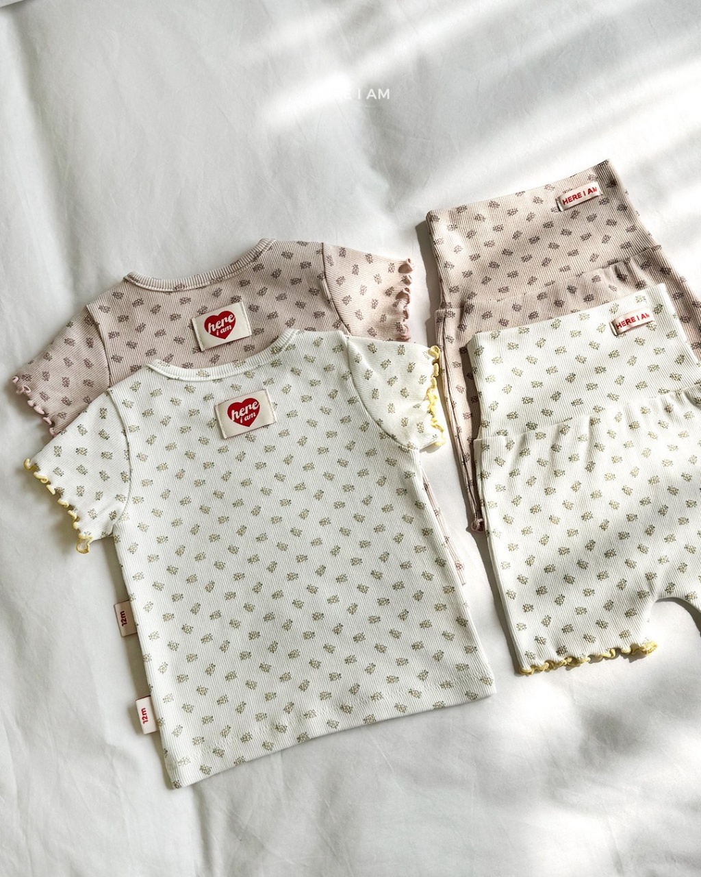 正韓夏hereiam 碎花短袖家居服套裝