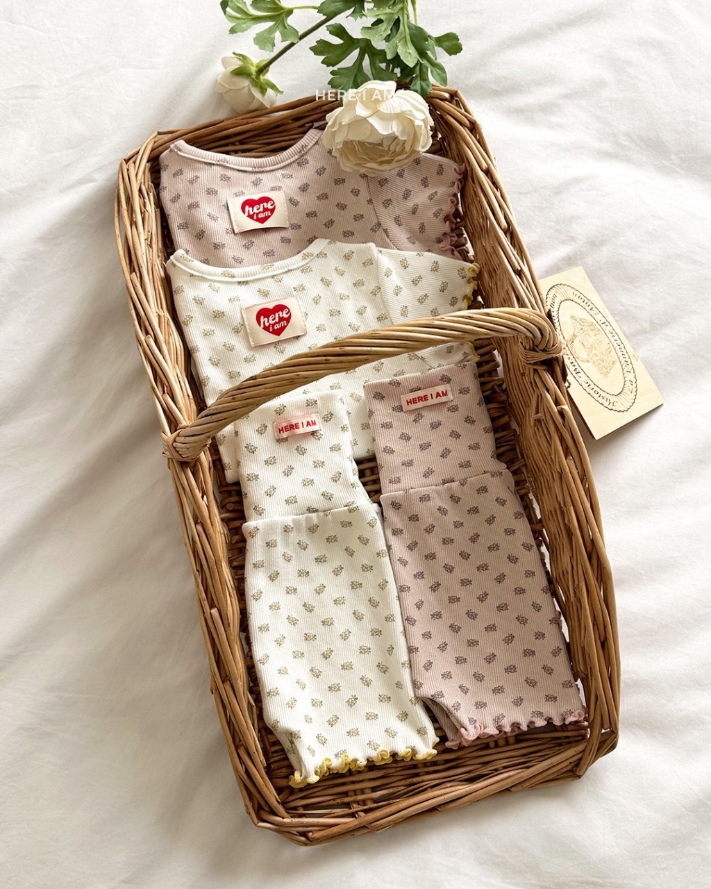 正韓夏hereiam 碎花短袖家居服套裝