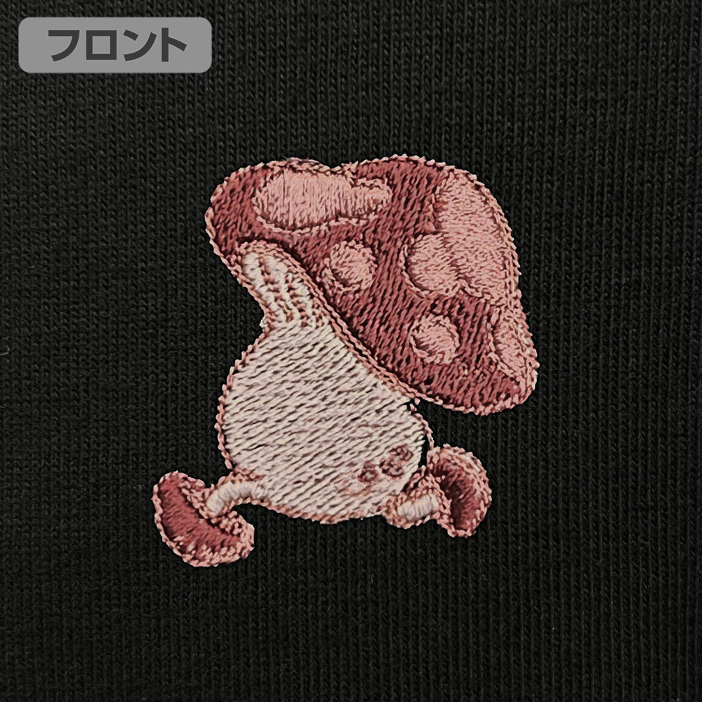 Cospa 033026 歩き茸 ワンポイント刺繍Tシャツ [ダンジョン飯] BLACK