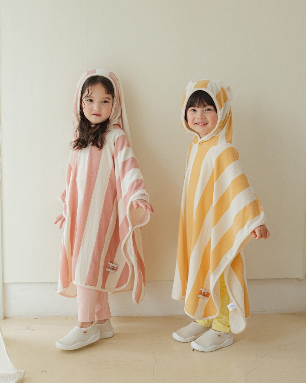 正韓夏hereiam 熊熊兔兔耳朵斗篷浴巾