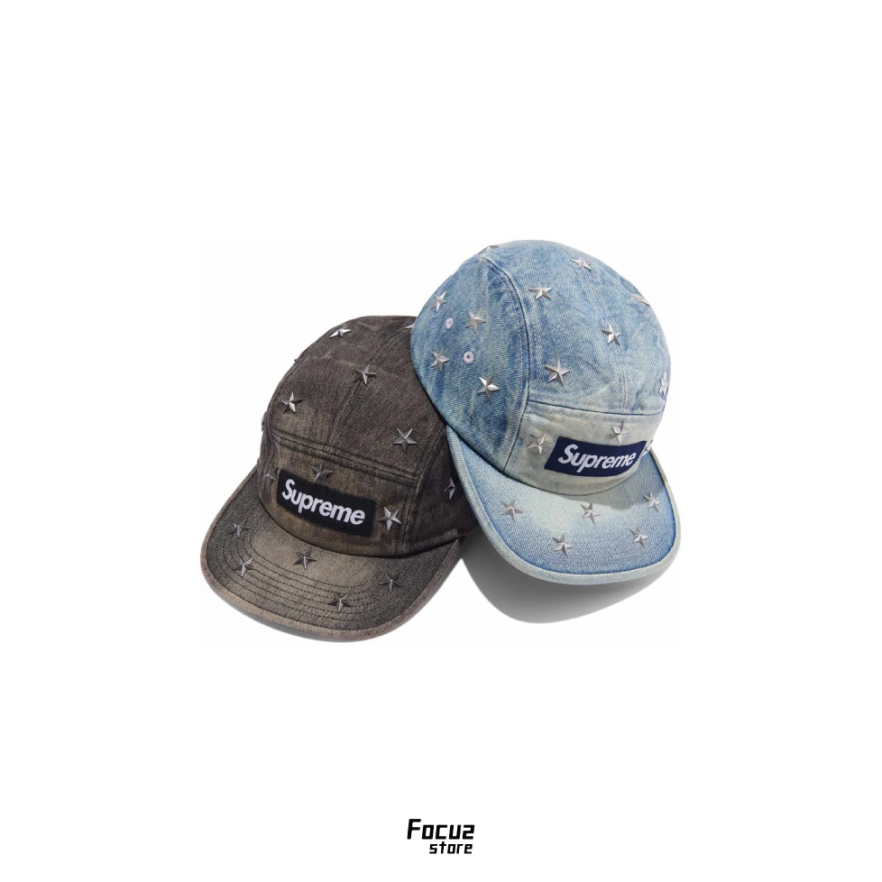 【Focus Store】現貨秒發 Supreme SS26 Week1 Stars Studded Denim Camp Cap 星星 五分割帽 兩色