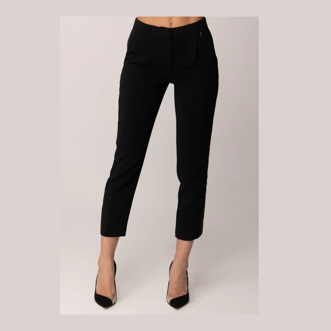 1TS0319-087 [TWINSET] Pantaloni Cropped Twinset Actitude Black #261AP2275 (C-EU-E)