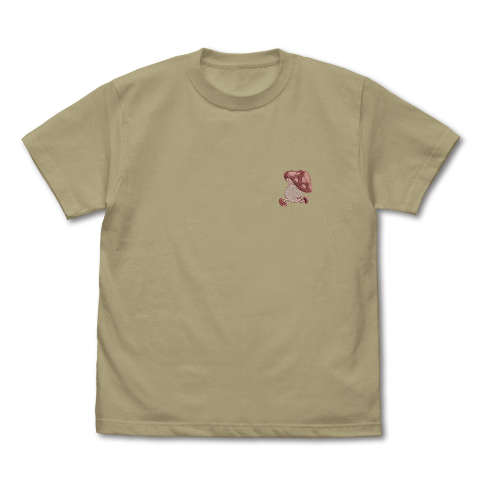 Cospa 033026 歩き茸 ワンポイント刺繍Tシャツ [ダンジョン飯] SAND KHAKI