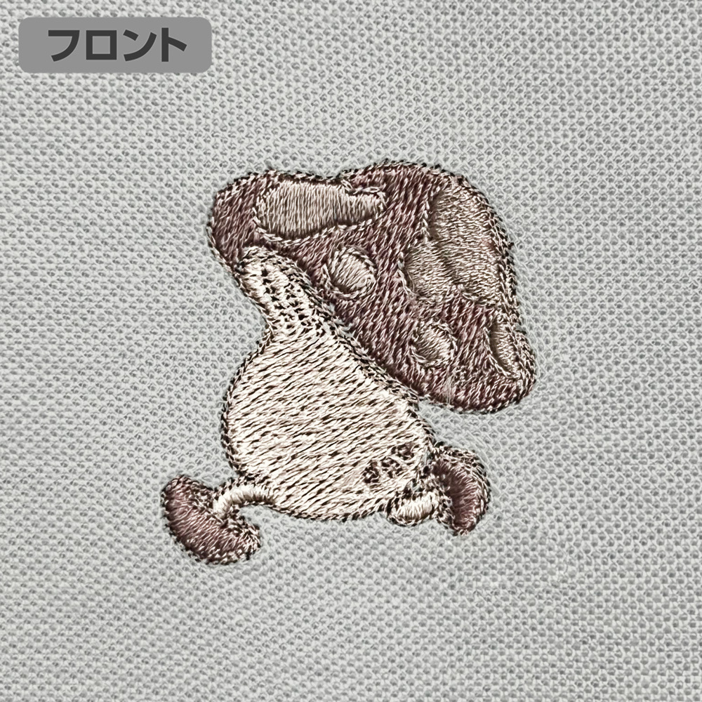 Cospa 033026 歩き茸 ワンポイント刺繍ポロシャツ [ダンジョン飯] GRAY