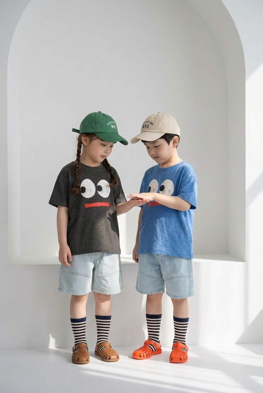 正韓夏Orangemom 兩色大眼睛上衣