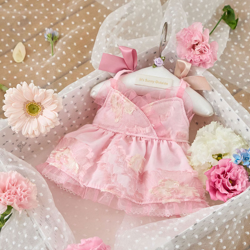 Blossom 櫻花緹花吊帶洋裝 Pink- It’s sunny outside