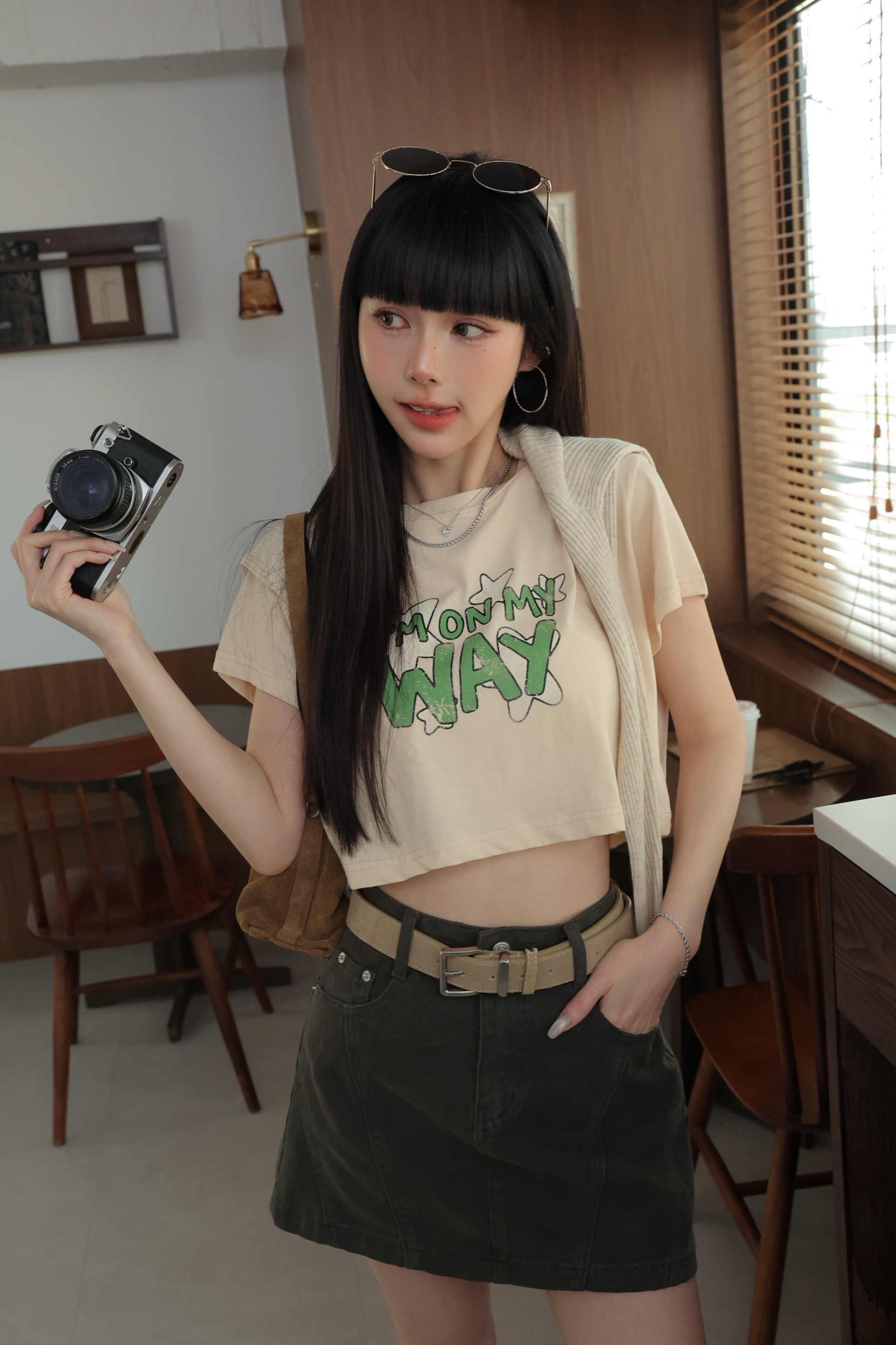 繽紛可愛的短版T恤 HA35